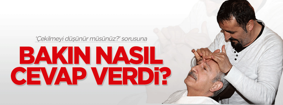 'Çekilmeyi düşünür müsünüz?' sorusuna bakın ne cevap verdi?