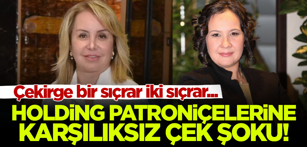 Çekirge bir sıçrar iki sıçrar... Holding patroniçelerine karşılıksız çek şoku!