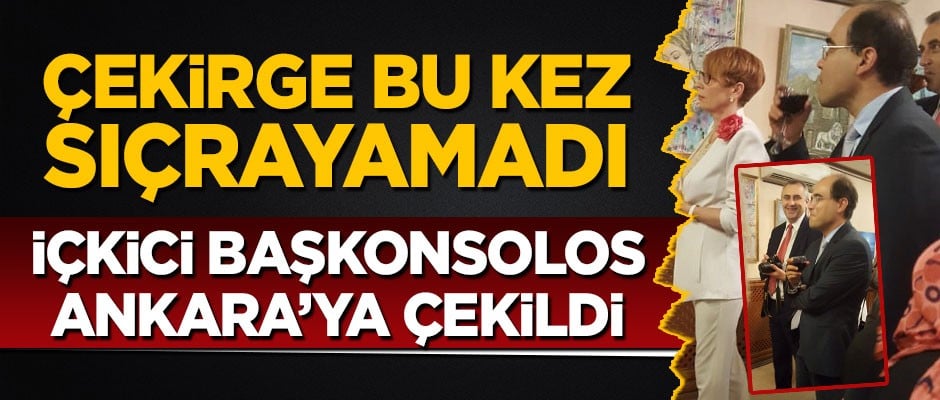 Çekirge bu kez sıçrayamadı! İçkici başkonsolos Ankara'ya çekildi