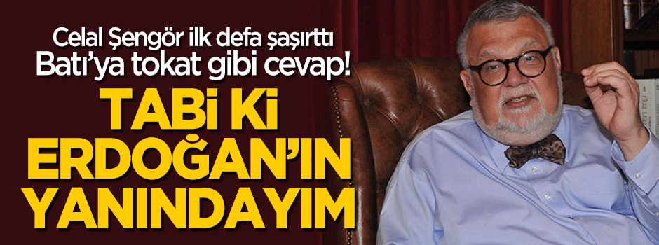Celal Şengör şaşırttı: Tabi ki Erdoğan'ın tarafındayız!