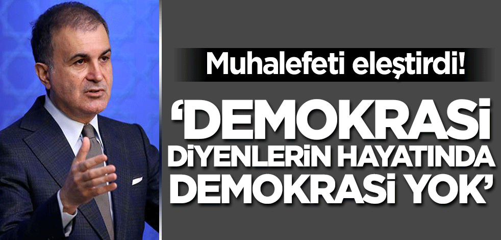 Çelik: Demokrasi diyenlerin hayatlarında demokrasi yok!