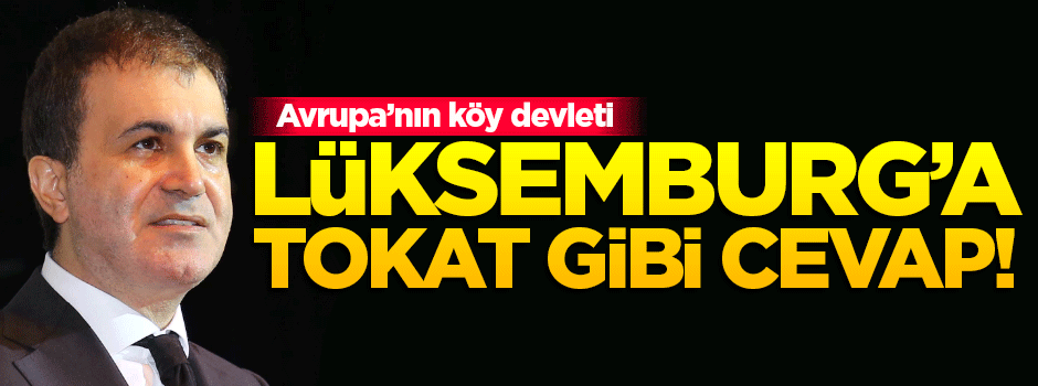 Çelik'ten Lüksemburg'a tokat gibi cevap!