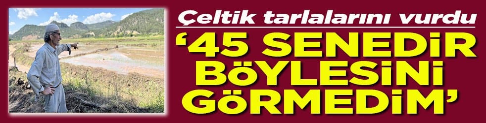 Çeltik tarlalarını vurdu ’45 senedir böylesini görmedim’