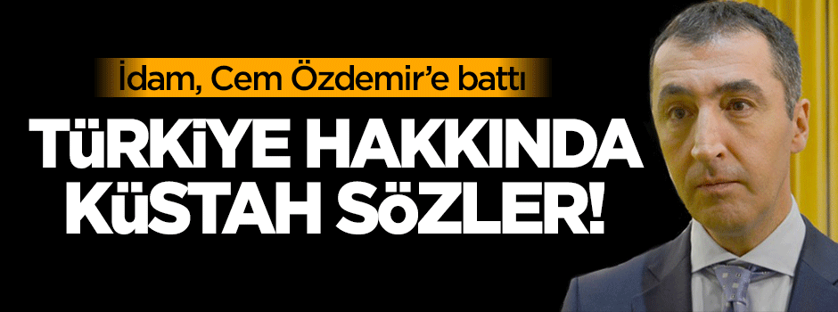 Cem Özdemir'den küstah 'Türkiye' açıklaması!