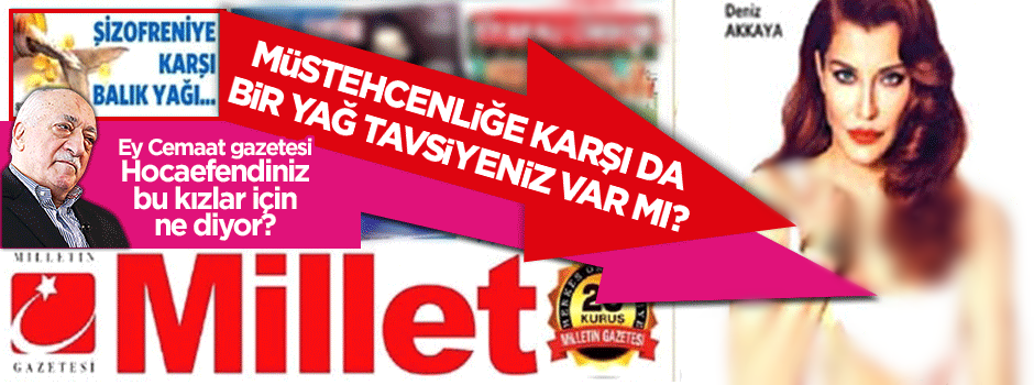 Cemaat gazetesi müstehcenlikte sınır tanımıyor!
