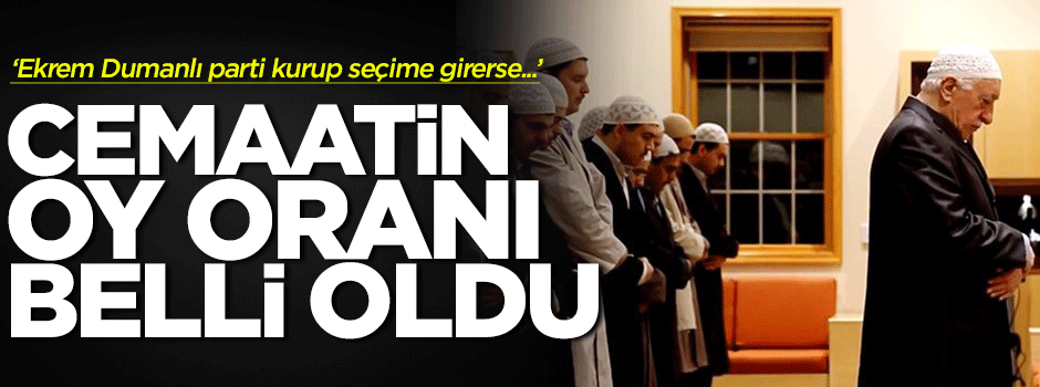 Cemaatin oy oranı ortaya çıktı