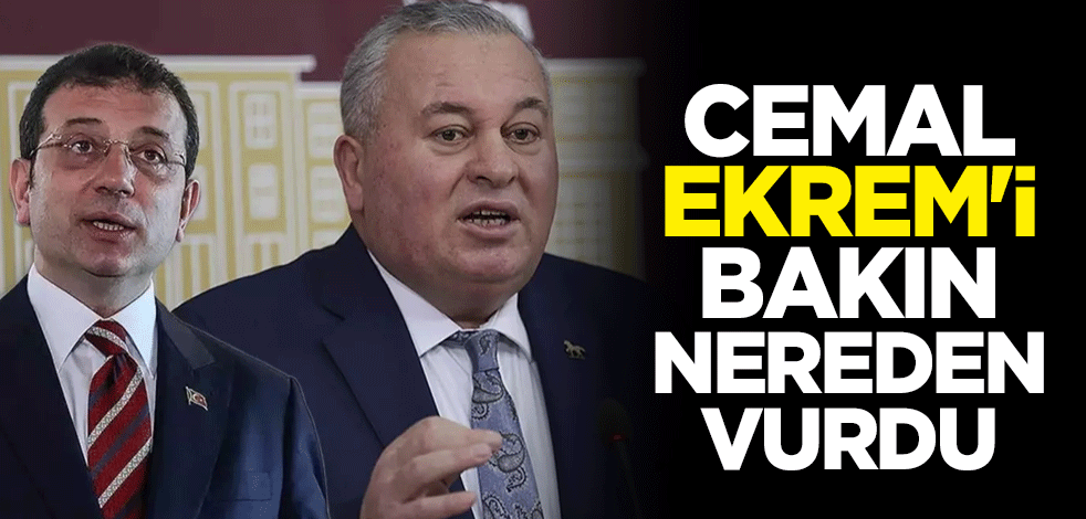Cemal Enginyurt Ekrem İmamoğlu'nu bakın nereden vurdu