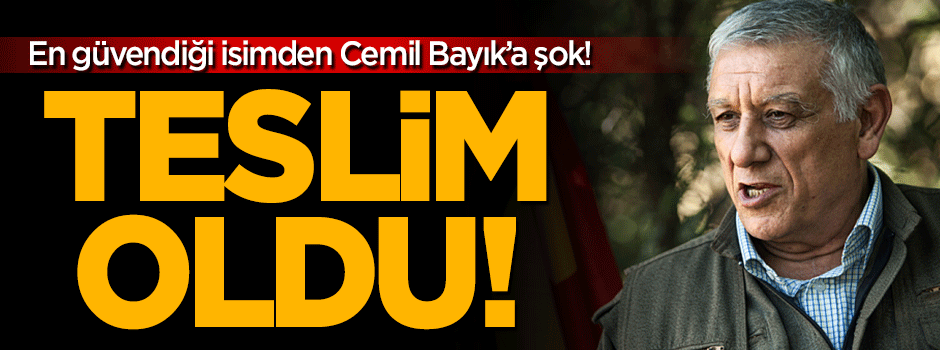 Cemil Bayık’a şok! En güvendiği terörist teslim oldu