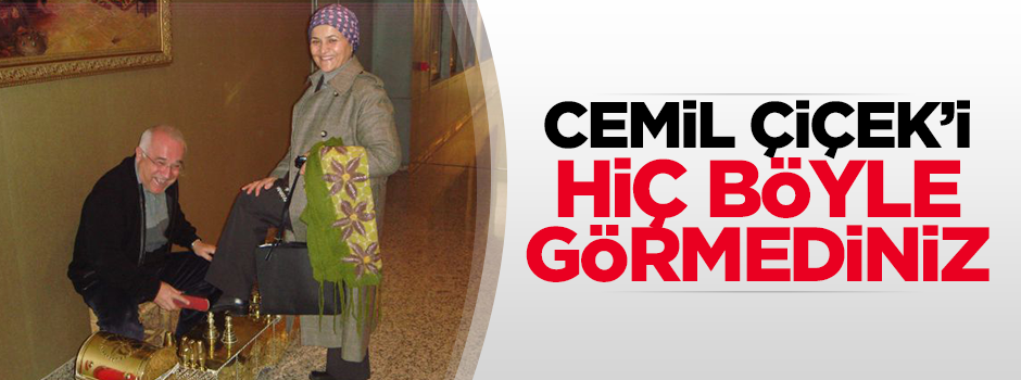 Cemil Çiçek boyacı sandığının başında