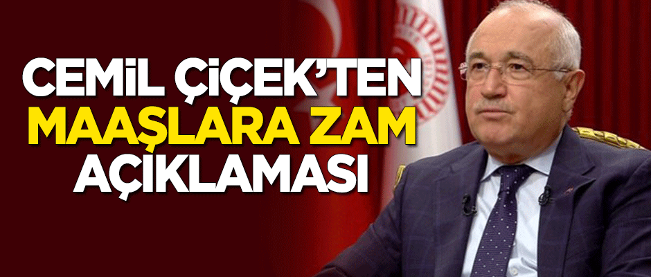 Cemil Çiçek'ten 'maaşlara zam' açıklaması