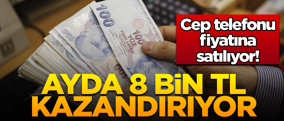 Cep telefonu fiyatına satılıyor! Ayda 8 bin TL kazandırıyor