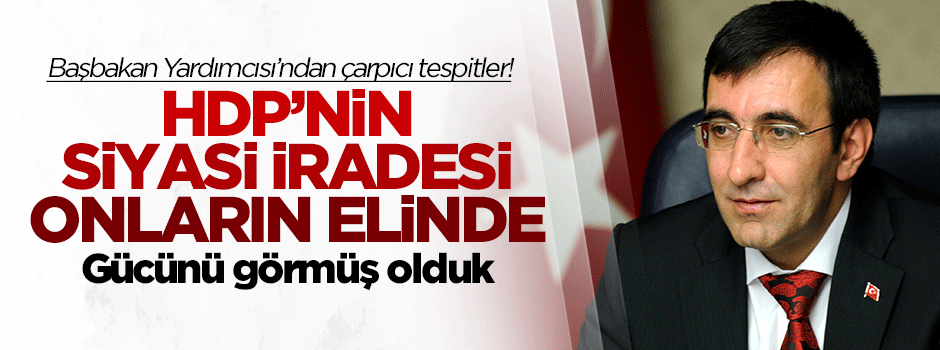 Cevdet Yılmaz: HDP'nin siyasi iradesi PKK'nın elinde