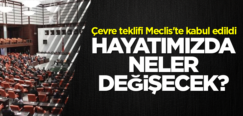 Çevre teklifi Meclis'te kabul edildi! Hayatımızda neler değişecek?