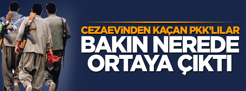 Cezaevinden kaçan 6 PKK’lı bakın nerede ortaya çıktı