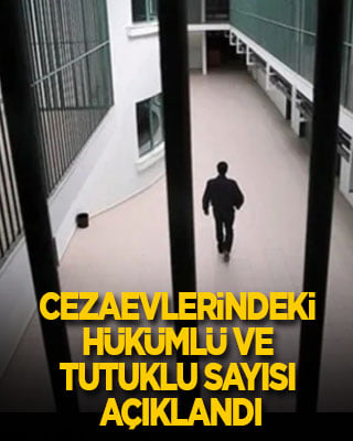 Cezaevlerindeki hükümlü ve tutuklu sayısı açıklandı