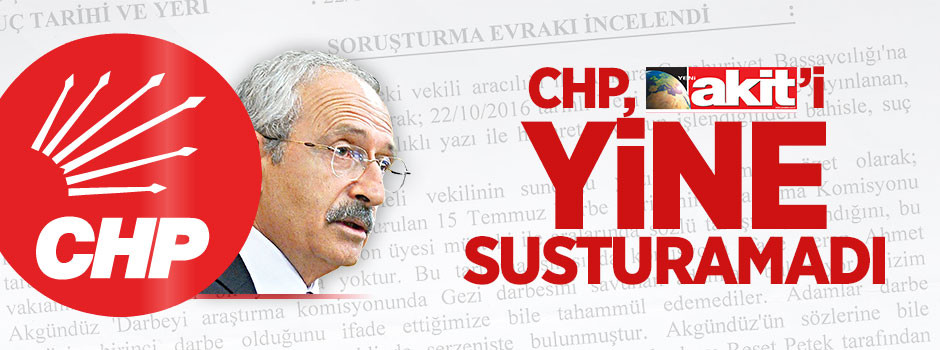 CHP yine Akit'i susturamadı