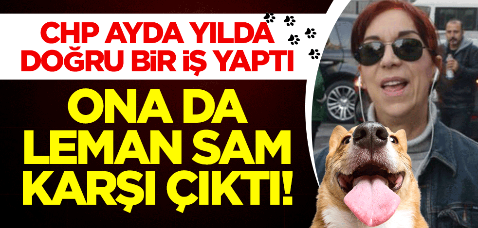 CHP ayda yılda doğru bir iş yaptı, ona da Leman Sam karşı çıktı!