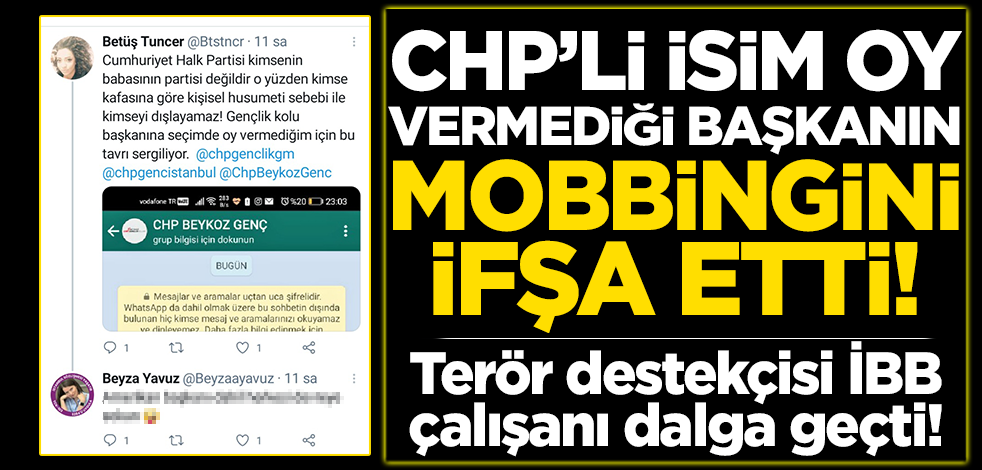 CHP Beykoz Gençlik Kolları'nda mobbing! Başkan kendisine oy vermeyeni dışladı