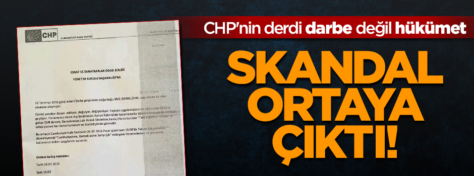 CHP darbeyi değil AK Parti'yi protesto edecek!