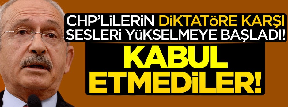 CHP diktatörüne delegelerden ilk tepki geldi! Kabul etmediler