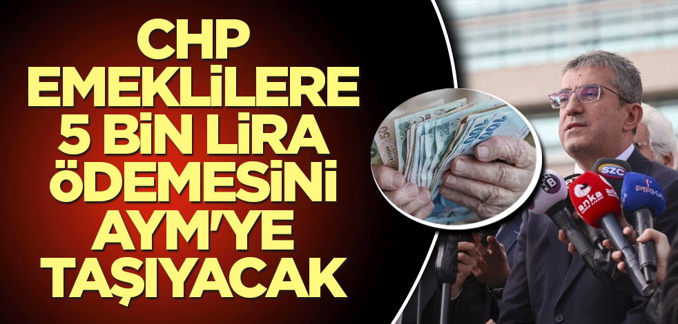 CHP, emeklilere 5 bin lira ödemesini AYM'ye taşıyacak