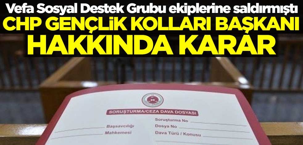 CHP Gençlik Kolları Başkanı Eren Yıldırım hakkında karar