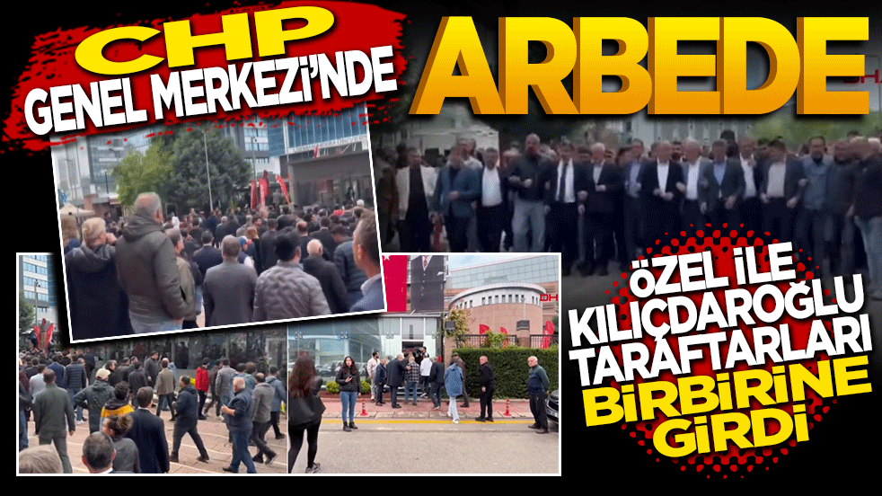 CHP Genel Merkezinde arbede... Birbirine girdiler