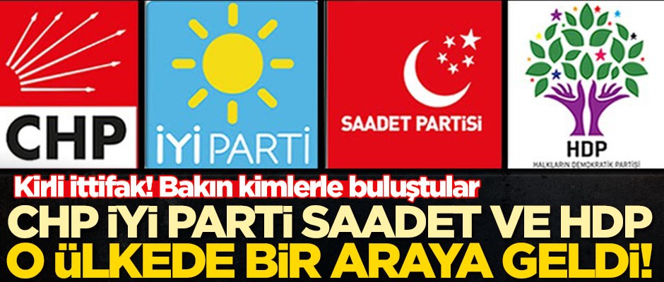 CHP, HDP, İYİ Parti ve Saadet Partisi o ülkede bir araya geldi! Bakın kimlerle buluştular