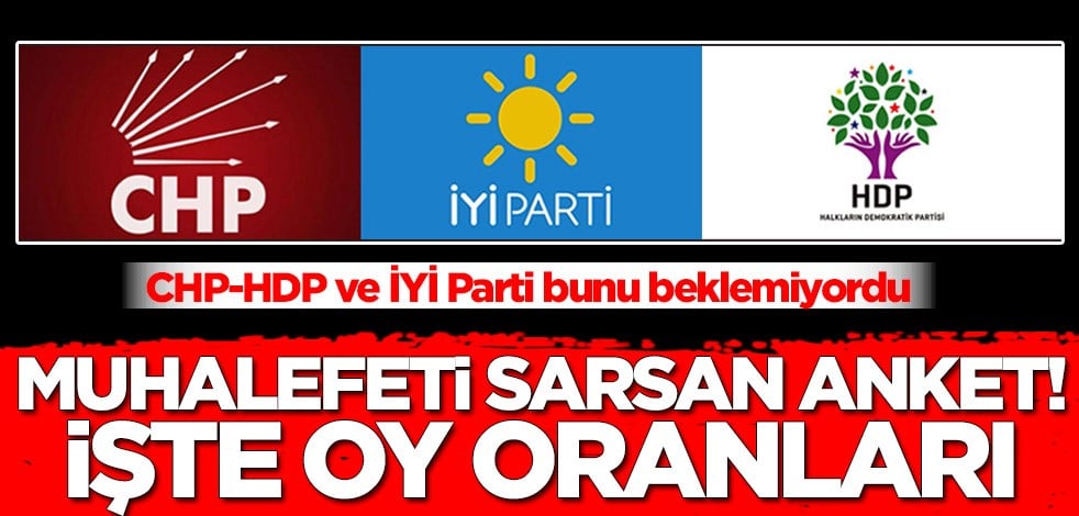 CHP-HDP ve İYİ Parti bunu beklemiyordu! İşte muhalefeti sarsan anketin sonuçları