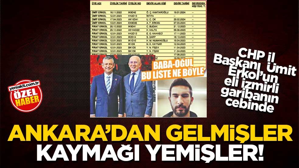 CHP İl Başkanı Ümit Erkol’un eli izmirli garibanın cebinde! Ankara’dan gelmişler kaymağı yemişler!