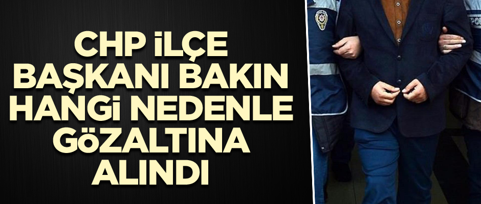 CHP ilçe başkanı bakın bu kez hangi nedenle gözaltına alındı