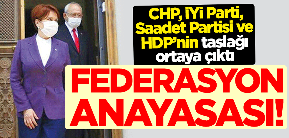 CHP, İYİ Parti, Saadet Partisi ve HDP’nin "Federasyon anayasası" taslağı ortaya çıktı