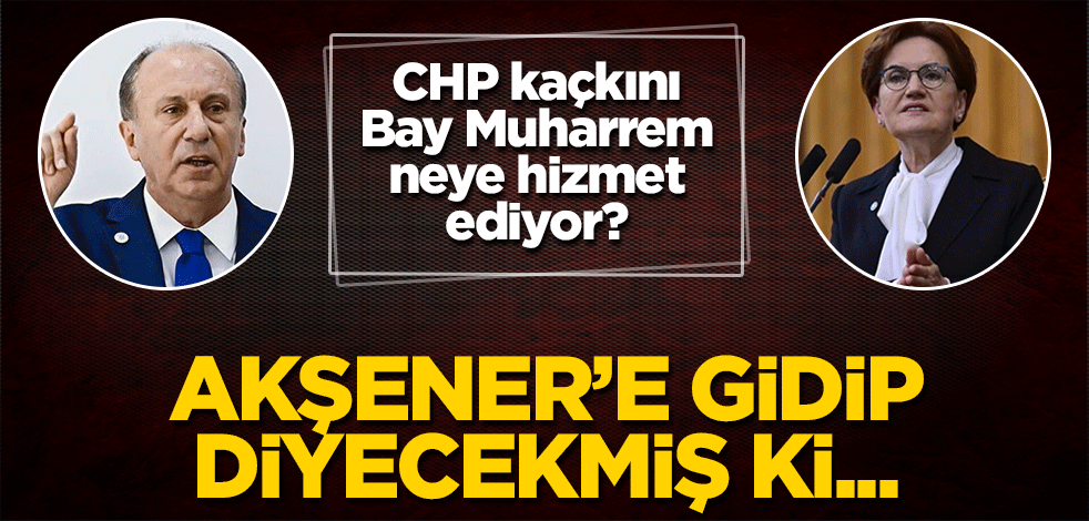 CHP kaçkını Bay Muharrem neye hizmet ediyor? Akşener’e gidip diyecekmiş ki…