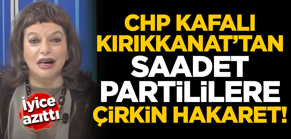 CHP kafalı Mine Kırıkkanat'tan Saadet Partililere çirkin hakaret!