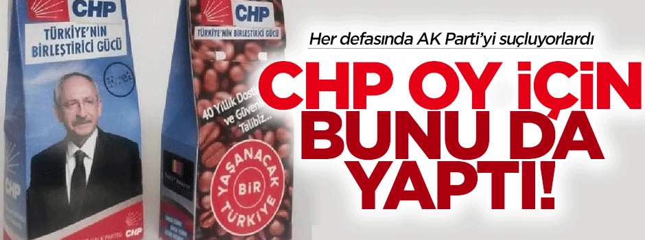 CHP kahve dağıtıp oy isteyecek