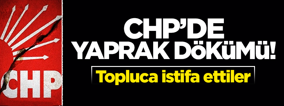 CHP Kandıra ilçe örgütü yönetimi ve kadın kolları olarak istifa ettiklerini duyurdu