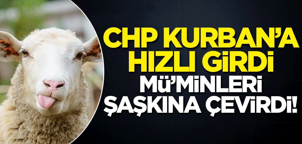CHP kurbana hızlı girdi, Mü'minleri şaşkına çevirdi!