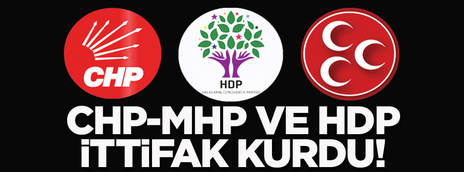 'CHP, MHP ve HDP ittifak kurdu'