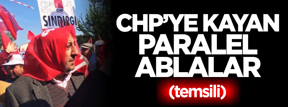 CHP mitinginde dikkat çeken 'başörtülü' görüntü