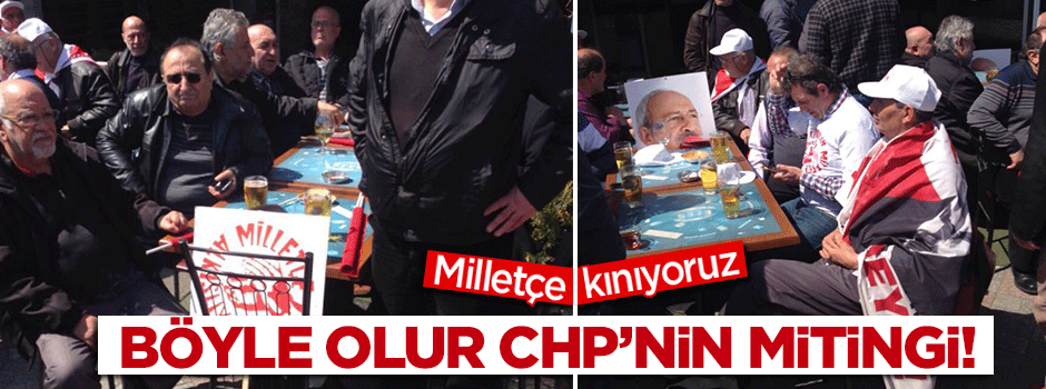 CHP mitingini alkol masasında beklediler