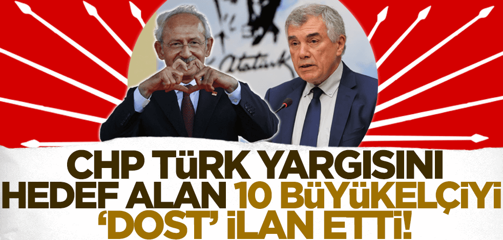 CHP Türk yargısını hedef alan 10 büyükelçiyi 'dost' ilan etti!