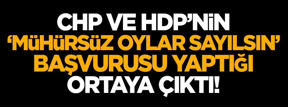 CHP ve HDP'nin 'mühürsüz oylar sayılsın' başvurusu ortaya çıktı
