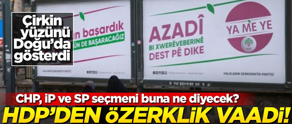 CHP ve İYİ Parti'nin müttefiki HDP'den Siirt'te özerklik vaadi!
