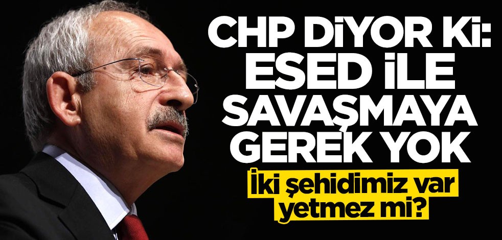 CHP yine şaşırtmadı! Katil Esed ile savaşmayı yanlış buluyorlar