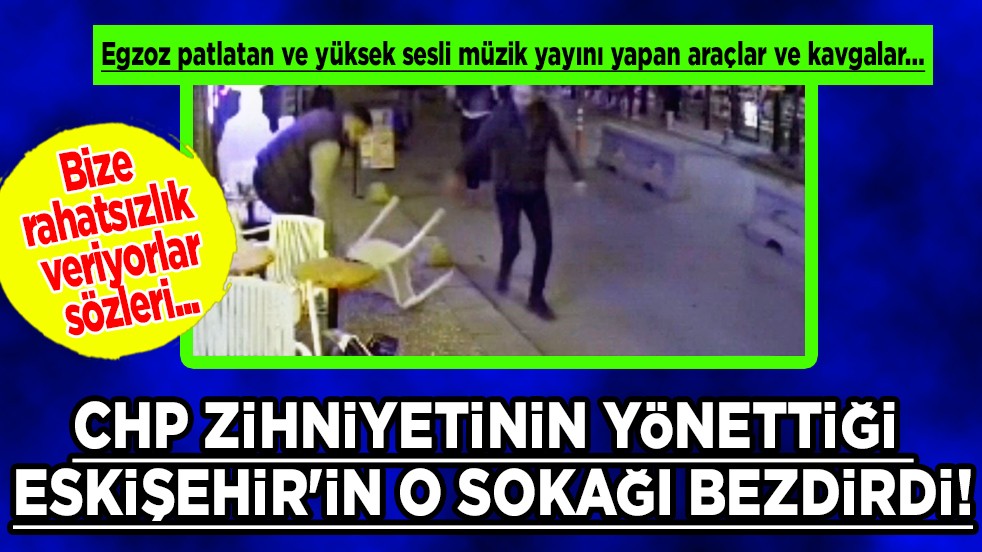 CHP zihniyetinin yönettiği yere bakın! En sosyal sokaklarından birinde kaza ve gürültü eksik olmuyor