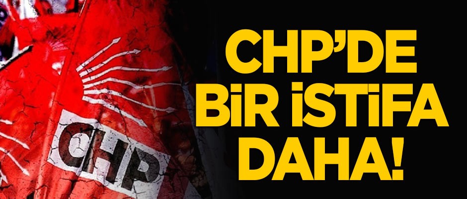 CHP'de bir istifa daha!
