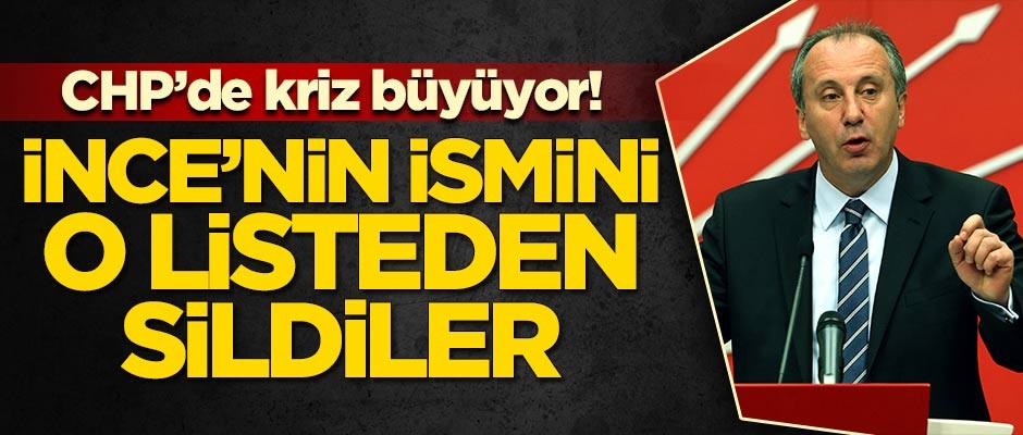 CHP'de kriz büyüyor! Muharrem İnce ismini o listeden sildiler