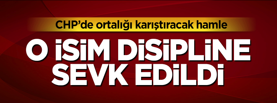 CHP'de Murat Hazinedar disipline sevk edildi