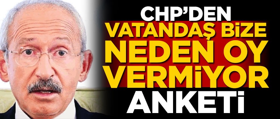 CHP'den "bize neden oy verilmiyor?" anketi