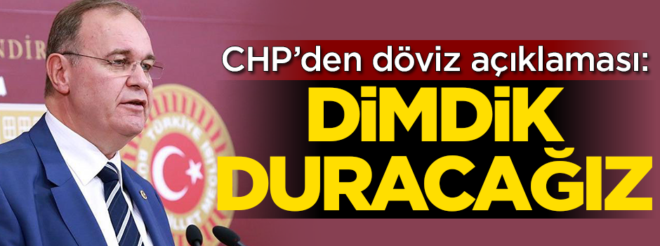 CHP'den döviz açıklaması: Dimdik duracağız